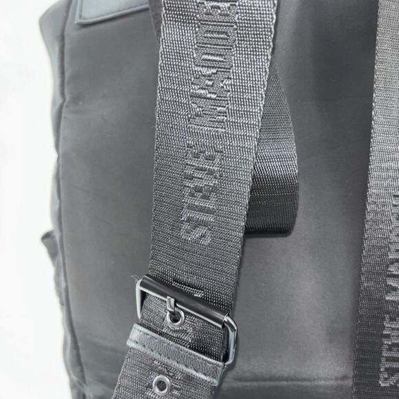 Steve Madden Bqueens Black Quilted Large Backpack Bag Pockets - Picture 5 of 11